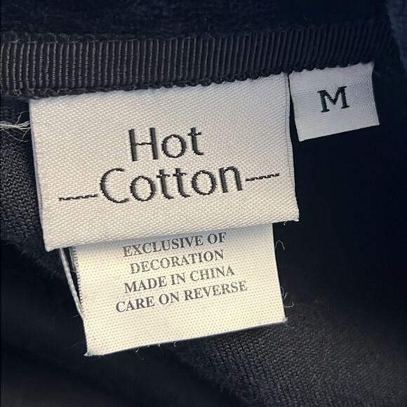 🔥 Vintage Hot Cotton Velour Zip-Up Jacket – Embroidered Detail – Size M - Picture 6 of 8